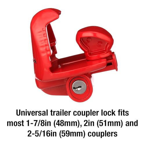 Master Lock Trailer Coupler Lock, Universal Size Fits 1-7/8", 2", and 2-5/16", 389DAT - size: 1 Pack