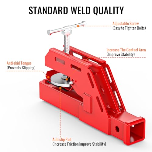 Tractor Bucket Hitch Receiver with Non-Slip Pad, 2" Ball Mount Receiver