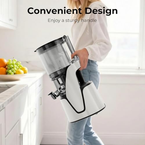 EanOruus Juicer Machines, 3-in-1 Cold Press Juicer, Bright White - color: Bright White
