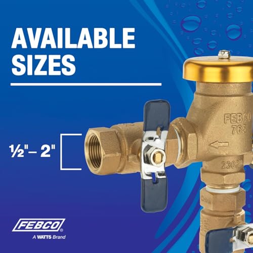 Febco 765 Bronze Pressure Vacuum Breaker Backflow Preventer 1/2" Inlet - size: 1/2 Inch, style: With Freeze Sensor