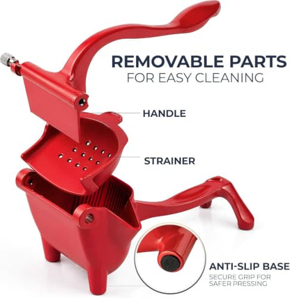 Zulay Kitchen Manual Fruit Juicer - color: Red