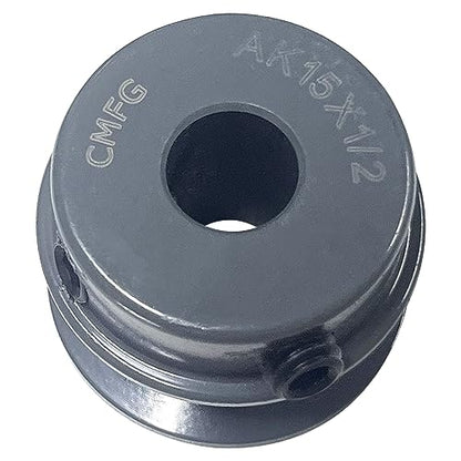 AK15-1/2 v Belt Pulley, 1.55 inch OD, 1/2 Inch Bore, Cast Iron Material, AK Single Groove Mechanical v-Belt Pulleys for "A" or "4L" or "3L" Belts - size: 1.55 inch OD, 1/2 Inch Bore, style: 1 Groove