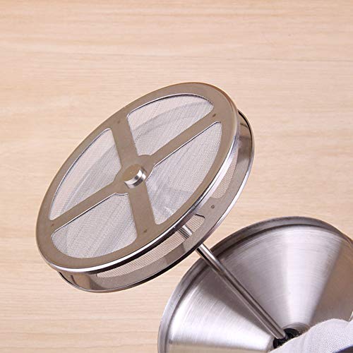 Manual Stainless Steel Whipped Cream Dispenser - Handheld DIY Whipper Maker - Perfect for Gift, With Lid - color: Stainless-800ml