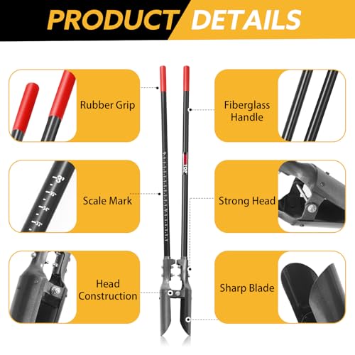 Heavy Duty Post Hole Digger Manual Fence Post Diggers 58 inches