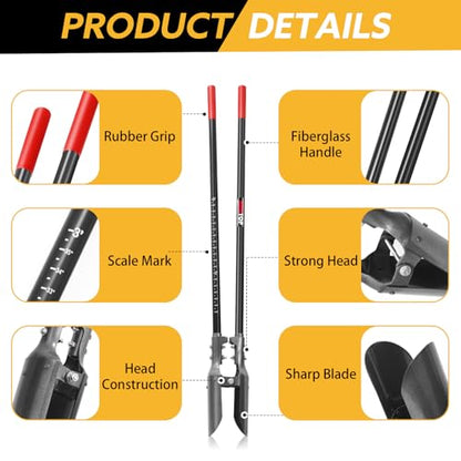 Heavy Duty Post Hole Digger Manual Fence Post Diggers 58 inches