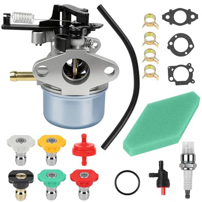 Carburetor Kit with Nozzle for troy bilt pressure washer7.75 Hp 8.75 Hp 8.5Hp 190CC, Replaces for Briggs and Stratton 2700 3100PSI 796608 591137 590948 594287 799248