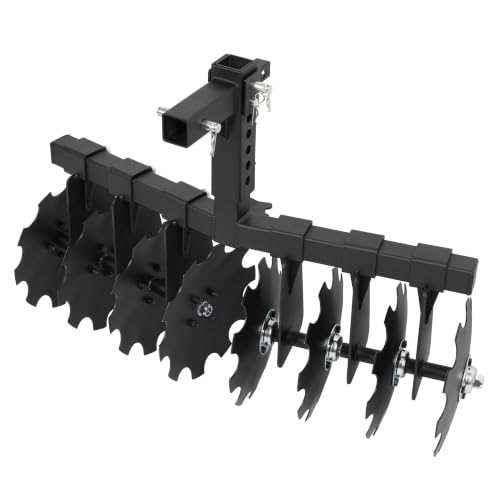 WUTIST 35" Disc Harrow Plow Attachment Compatible with All ATVs, UTVs - color: Black