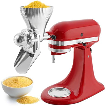 KITOART All Metal Grain Mill Attachment for Kitchenaid Stand Mixers - color: New Upgrades