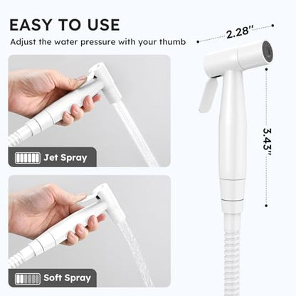 Arofa Handheld Bidet Sprayer, Bidet Attachment for Toilet, Bright White - color: White Bright White, size: 1 Pack
