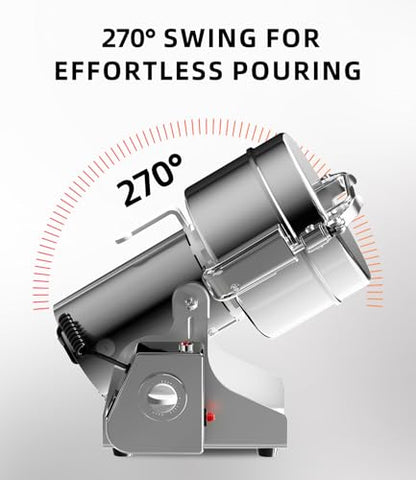 Electric Grain Mill 1000g Home Flour Mill for Wheat Rice Corn Herbs Spices - size: 1000g