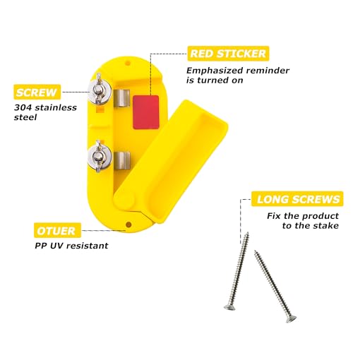 Electric Fence Cut Off Switch of Plastic Single Pole Yellow, 1PC - style: 1 Pack