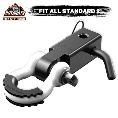AUTOBOTS Tow Hitch Receiver 2" Shackle Hitch Receiver White - color: WHITE-BLACK