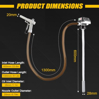 4 GPM Cordless Fuel Transfer Pump for Makita 18V Battery, Auto-Stop
