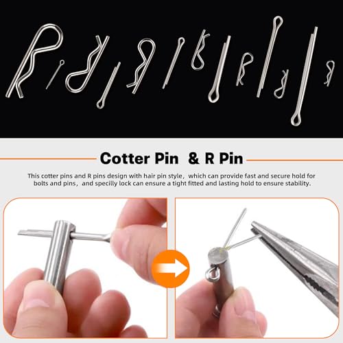 360Pcs Heavy Duty Pin ,3 Point Accessories Assortment Kit - style: 360PCS