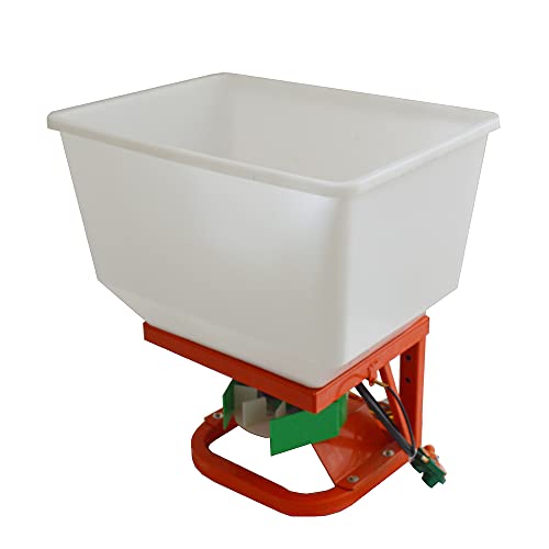 ATV/UTV Seed Fertilizer Spreader Broadcast Spreader 265lbs Garden Farmer Tractor Spreader 12V Variable Easy Fix Fertilizer Hopper Dry Material Spreader