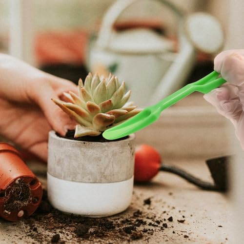 Antrader Mini Garden Hand Succulent Transplanting Tools,Set of 6,Green