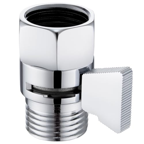 Angle Simple Shower Shut Off Valve, Water Flow Pressure Restrictor, Chrome - color: Chrome