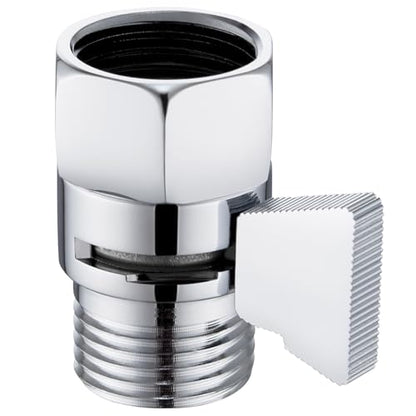 Angle Simple Shower Shut Off Valve, Water Flow Pressure Restrictor, Chrome - color: Chrome