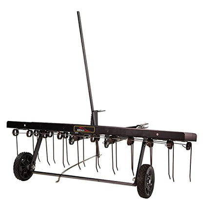 Brinly DT-402BH-A Tow Behind Dethatcher with Transport Mode, 40", Matte Black - color: Matte Black