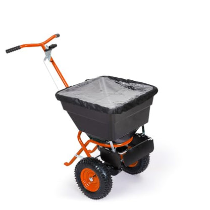Push Lawn Spreader with 100lb Large Capacity, 12ft Broadcast Width