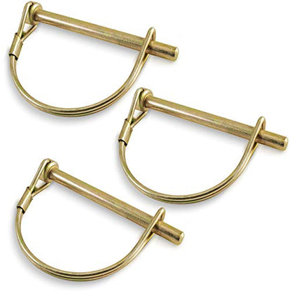 Round Shaft Locking Pin for PTO Trailer Hitch Safety Retainer Coupling 1/4" Diameter x 3" Length (Pack of 3)