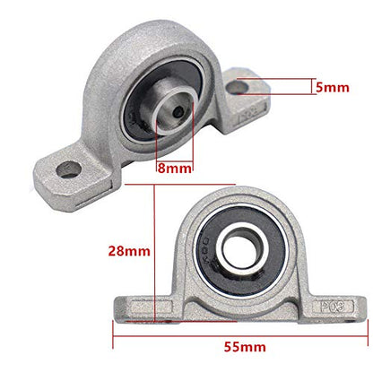 10Pcs KP08 Pillow Block Bearing 8mm Bore Inner Ball Mounted Bearing Block