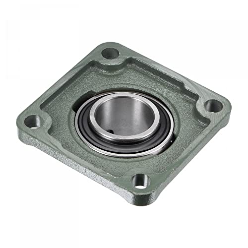 uxcell UCF210 Flange Block Bearings 50mm Bore Cast Iron Bearing Unit Set Screw Lock - size: 50mm
