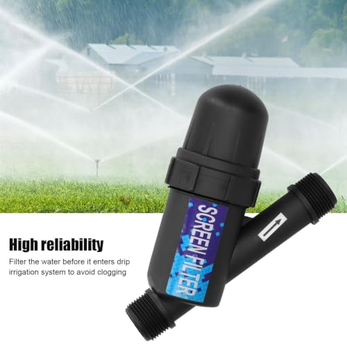 1 Inch Y Mesh Screen Water Filter, G1 Male Thread Inline Irrigation Strainer, Washable Reusable Filter for Drip Irrigation