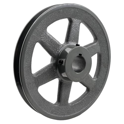 BK80-1 1/8 v Belt Pulley 1 1/8 inch bore 7.75" OD,V-Belt Sheave Cast Iron for A AX B BX 4L 5L V-Belts,BK80118 Pulley