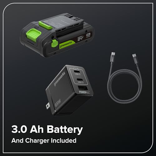 Greenworks 24V 12 in String Trimmer & 515 CFM Blower Combo, 3.0 Ah Battery - style: New 12" + 515 CFM