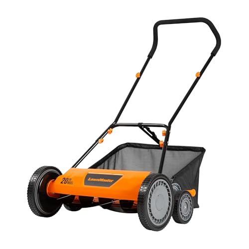 LawnMaster 20” 5-Blade Push Reel Lawn Mower – LMRM2001 - size: 20-Inch