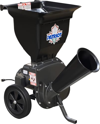 Patriot Products CSV-2515 1.5 HP Corded Electric Wood Chipper Leaf Shredder