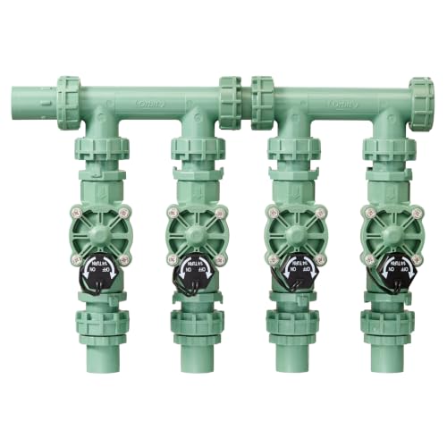 Orbit 4-Valve Heavy Duty Preassembled Sprinkler Manifold - 57257 - size: 4-Valve, style: 4-Valve