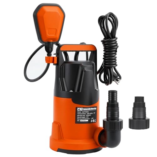 Prostormer 1HP 3700GPH Submersible Clean Water Pump with 31ft Lift