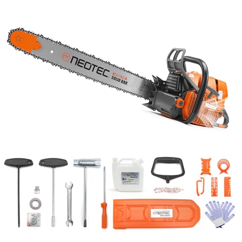 NS892V1 92cc Gas Powered Chainsaw 42" Bar & Chain 5.2KW 7HP 2-Cycle Engine Heavy-Duty Professional Forestry Saw for Large Wood Cutting Compatible with MS660 G660 Parts - size: 42 inch