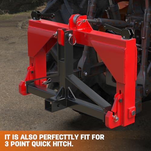 3 Point Hitch Receiver Quick Hitch Compatible, Cat.1 Tractor Mover Draw Bar