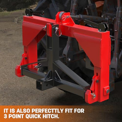 3 Point Hitch Receiver Quick Hitch Compatible, Cat.1 Tractor Mover Draw Bar