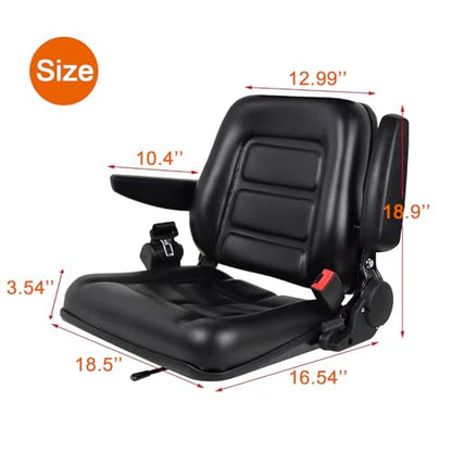 Universal Forklift Seat, Tractor Seat with Safety Belt