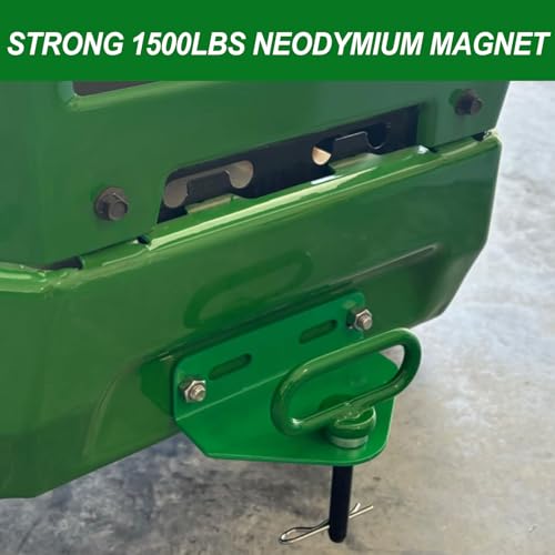 Heavy Duty Zero Turn Mower Hitch Kit with Bolts 1/8"(3mm) and Strong Magnetic Hitch Pin 1/2'' Hole Trailer Hitch Mount Green (Pack of 1) - color: Green-Green