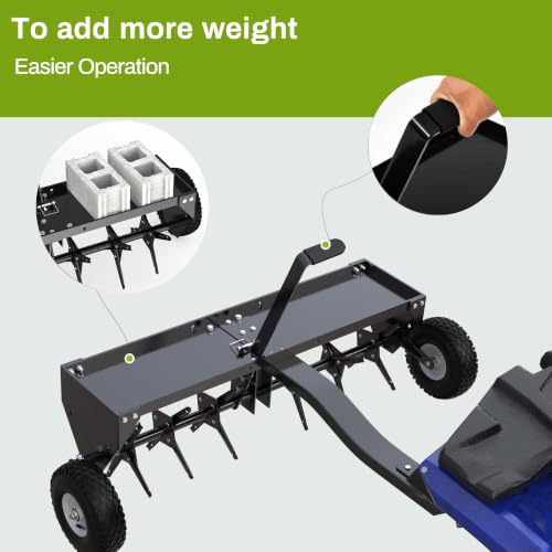 YINTATECH 40 Inch Plug Aerator Tow Behind, Pull Behind Core Aerator Tool - size: 40 Inch