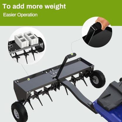 YINTATECH 40 Inch Plug Aerator Tow Behind, Pull Behind Core Aerator Tool - size: 40 Inch