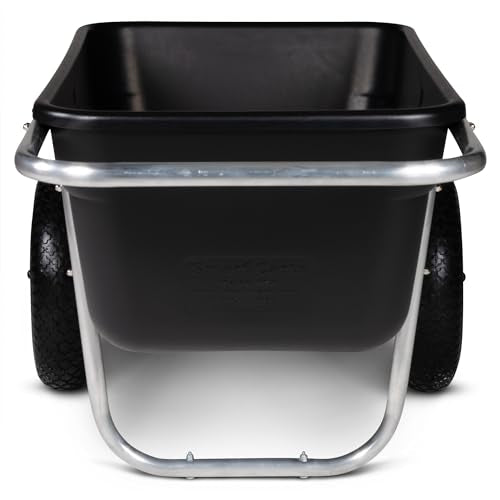 Premium Yard Cart - Strong, Lightweight, and Perfectly Balanced (16" Flat Free Wheels)