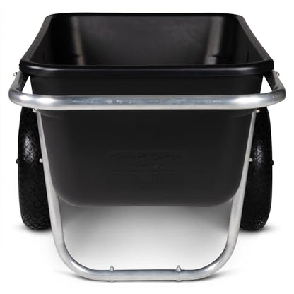 Premium Yard Cart - Strong, Lightweight, and Perfectly Balanced (16" Flat Free Wheels)