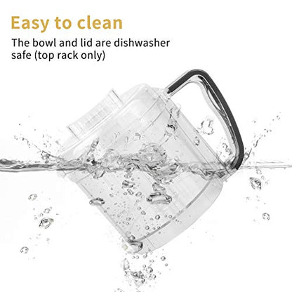 La Reveuse 2 Cup Mini Food Processor, Electric Chopper Small, Metallic Grey - color: Metallic Grey