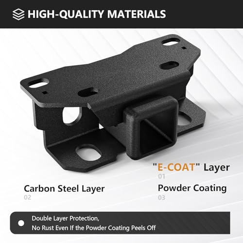 YZONA Tow Hitch 2 Inch, for Lexus GX460 Tow Hitch, 2 Inch Receiver, Class 3 Trailer Hitch Compatible with 2010-2024 Lexus GX460 GX 460 Hitch Receiver with Cover, Black Power Coat Towing Combo - size: GX460 Hitch