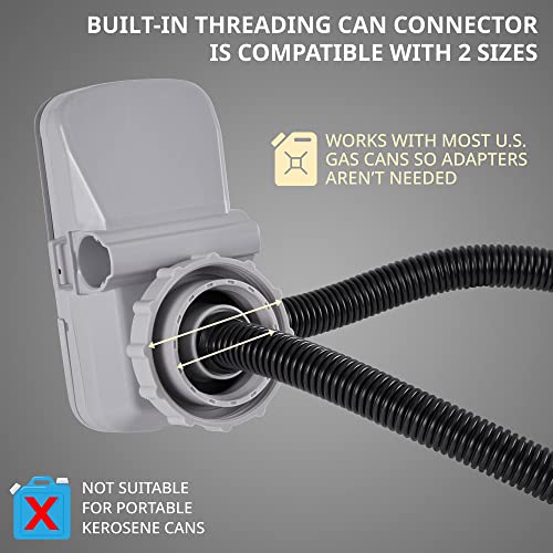 Deway Auto Fuel Transfer Pump with Flow Control Nozzle, Fits Most Gas Cans - style: Hand Trigger Nozzle w/ 51" Plastic Hose
