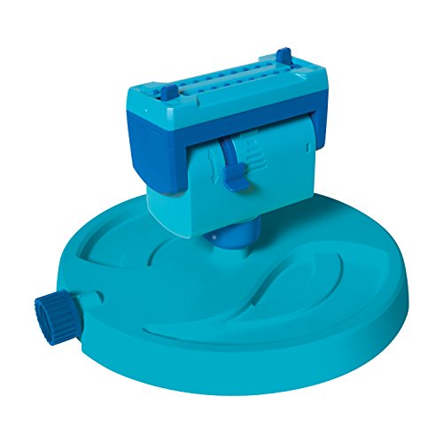 Aqua Joe BDL-A0138-P2 20-Nozzle Mini Gear-Driven Oscillating Sprinkler on Sled Base, Customizable Coverage, 4,250 Sq. Ft. Max Coverage