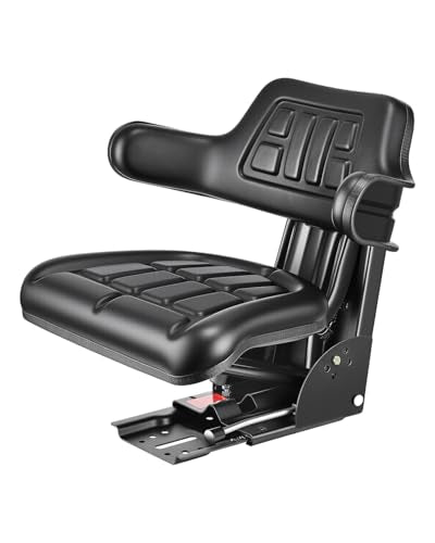 VEVOR Universal Forklift Seat Wrap Around, Tractor Suspension Seat Black