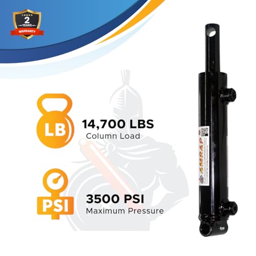 2.5x20 Hydraulic Cylinder - 2.5" Bore 20" Stroke Double Acting Pin Eye Hydraulic Cylinder 3500 PSI Retracted: 28, Extended: 48,SAE#8 - size: 2.5x20