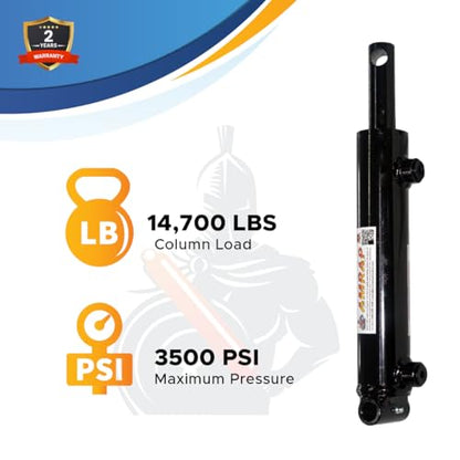 2.5x20 Hydraulic Cylinder - 2.5" Bore 20" Stroke Double Acting Pin Eye Hydraulic Cylinder 3500 PSI Retracted: 28, Extended: 48,SAE#8 - size: 2.5x20